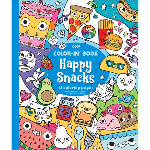 OOLY Color-in' Book: Happy Snack - hip-kid