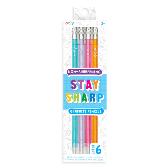 Ooly Stay Sharp Graphite Pencils - Set of 6 - hip-kid