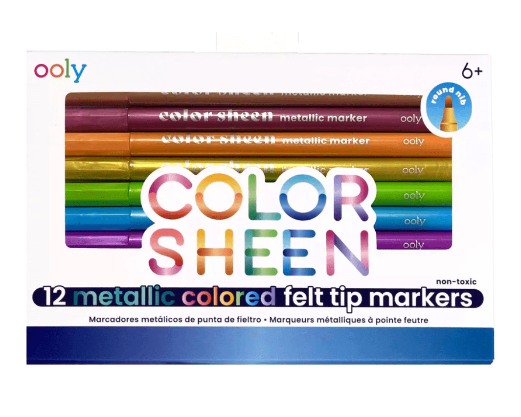 Ooly Color Sheen Metallic Markers - Set of 12 - hip-kid