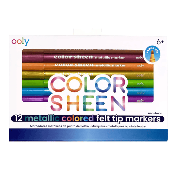 Ooly Color Sheen Metallic Markers - Set of 12 - hip-kid