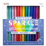 OOLY Rainbow Sparkle Glitter Markers (set of 15) - hip-kid