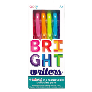 Ooly Bright Writers Colored Ballpoint Pens - Set of 6 - hip-kid