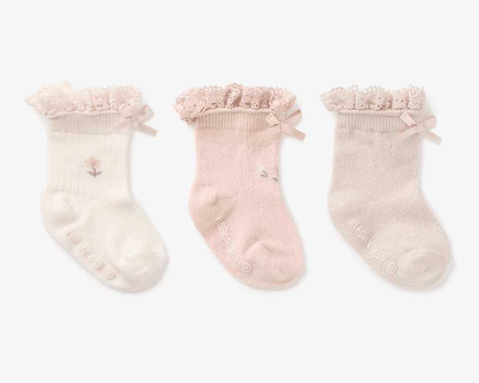 Elegant Baby Floral Ankle Socks 0-12m - hip-kid