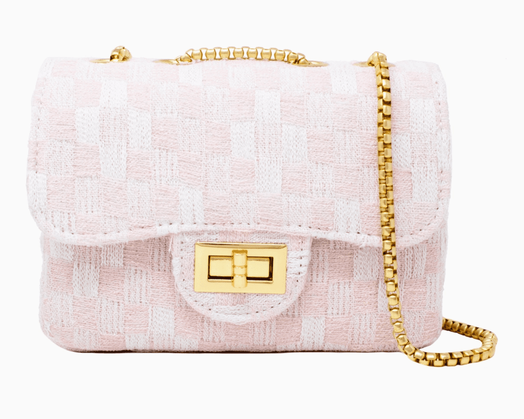 Zomi Gems - Classic Checkered Tweed Handbag - hip-kid