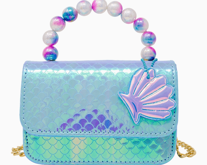 Zomi Gems - Mermaid Pearl Handle Seashell Bag - hip-kid