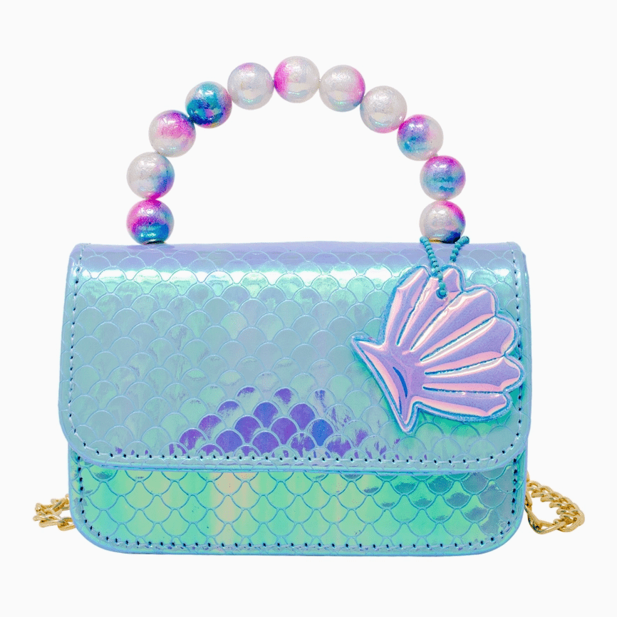 Zomi Gems - Mermaid Pearl Handle Seashell Bag - hip-kid