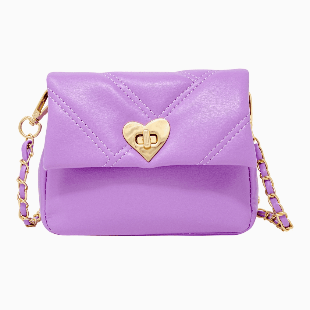 Zomi Gems - Quilted Soft Heart Lock Purse - hip-kid