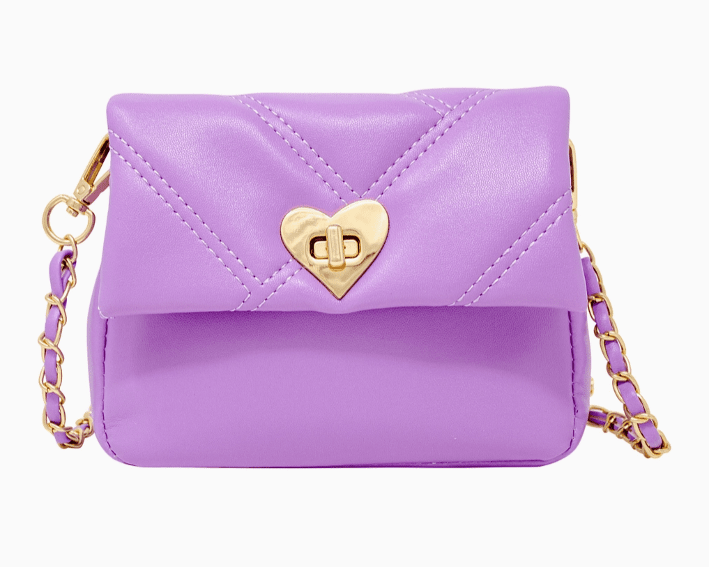 Zomi Gems - Quilted Soft Heart Lock Purse - hip-kid