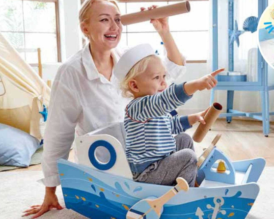 Hape Captains Rocking Boat - hip-kid
