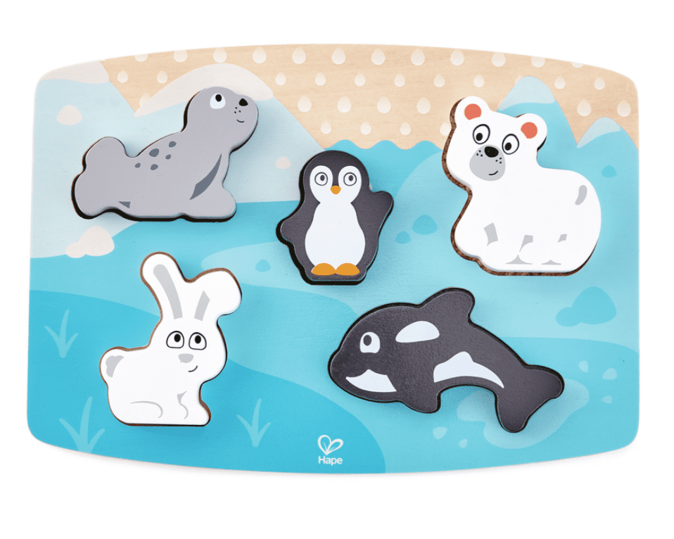 Hape Polar Animal Tactile Puzzle - hip-kid