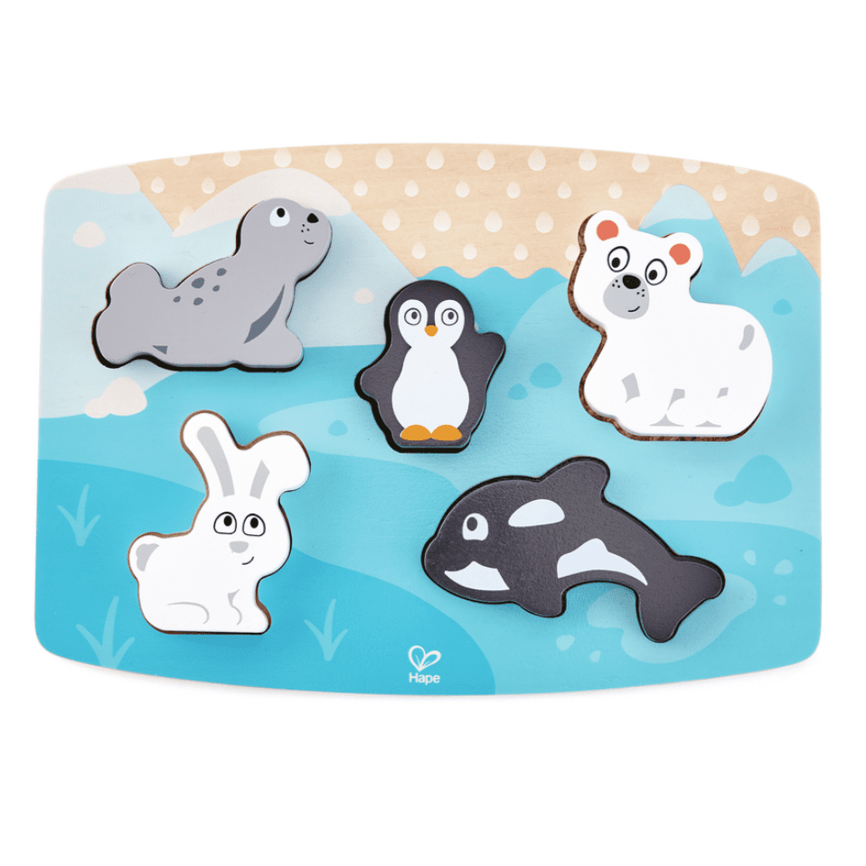 Hape Polar Animal Tactile Puzzle - hip-kid