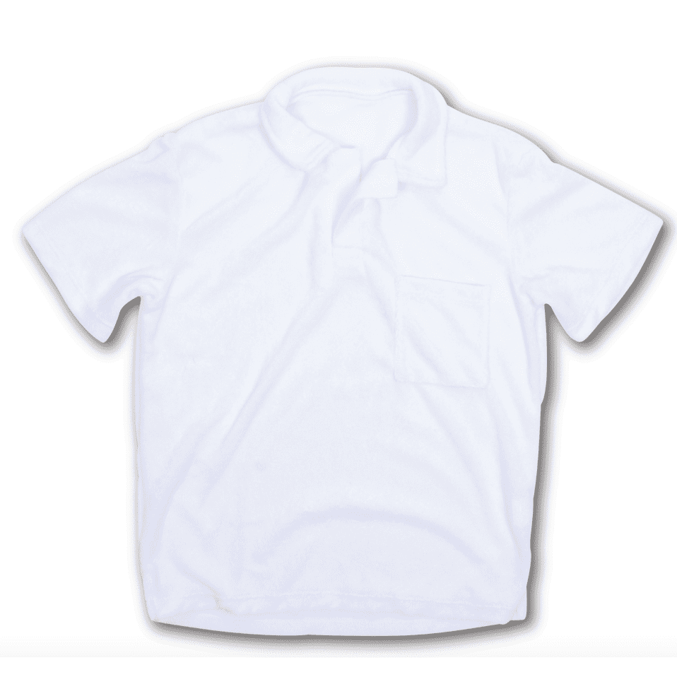 Shade Critters Boys Terry Polo - White - hip-kid