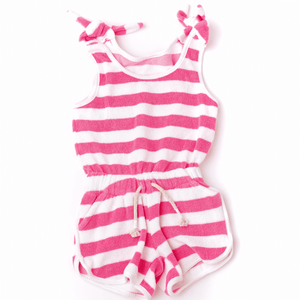 Shade Critters Terry Romper - Pink Stripe - hip-kid