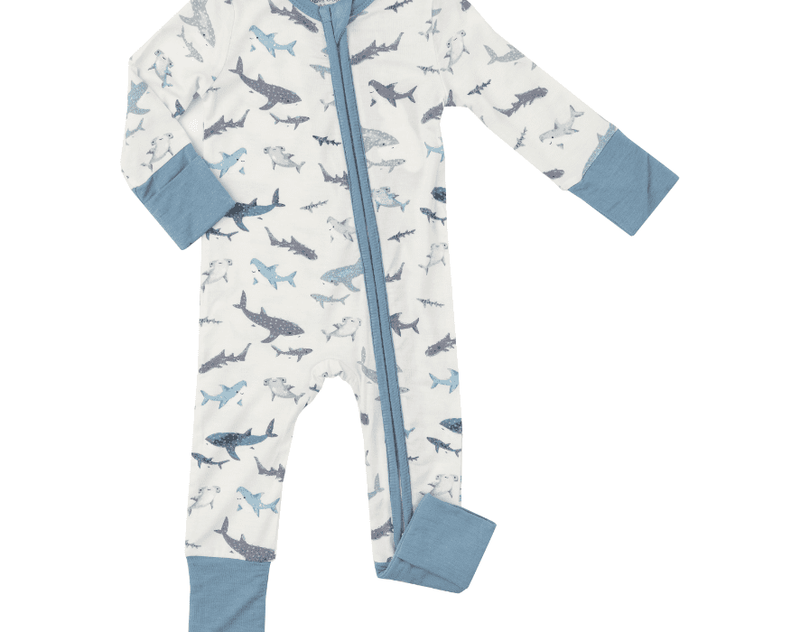 Angel Dear Sharks 2 Way Zipper Romper - hip-kid