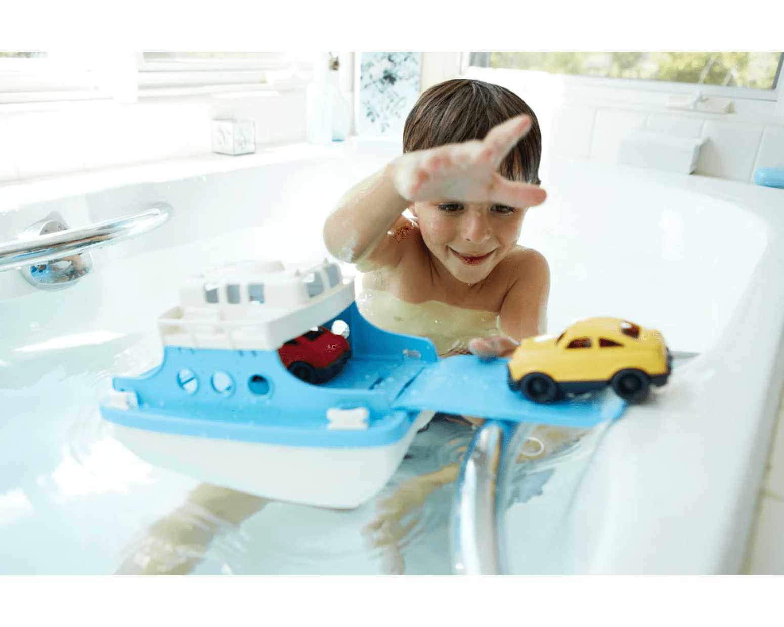Green Toys Ferry Boat - Blue/White - hip-kid