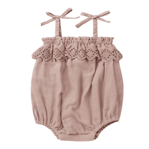 Rylee & Cru Ruffle Romper - Mauve - hip-kid