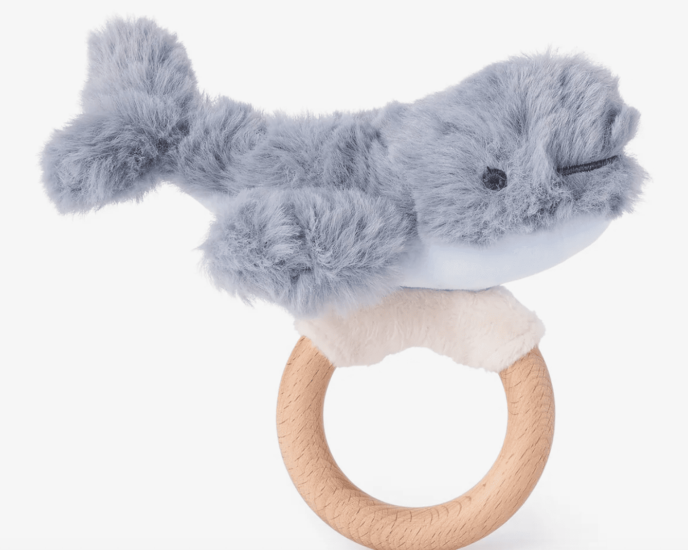 Elegant Baby Ring Rattle Plush - Whale - hip-kid