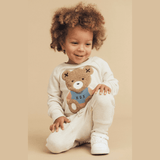 HUXBABY Teddy Hux Sweatshirt - Oat Marle - hip-kid