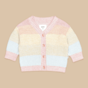 HUXBABY Soft Rainbow Boxi Cardi - hip-kid