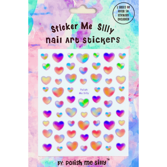 Polish Me Silly - Bubble Heart Nail Stickers - hip-kid