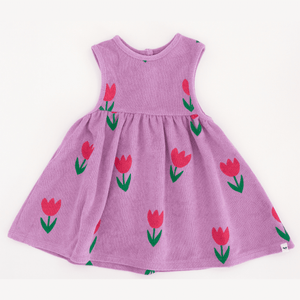 Oh Baby Tulip Print Tank Dress - Orchid - hip-kid