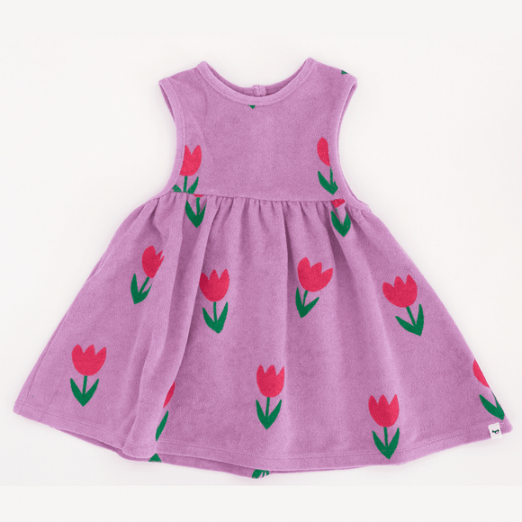 Oh Baby Tulip Print Slub Tank Dress