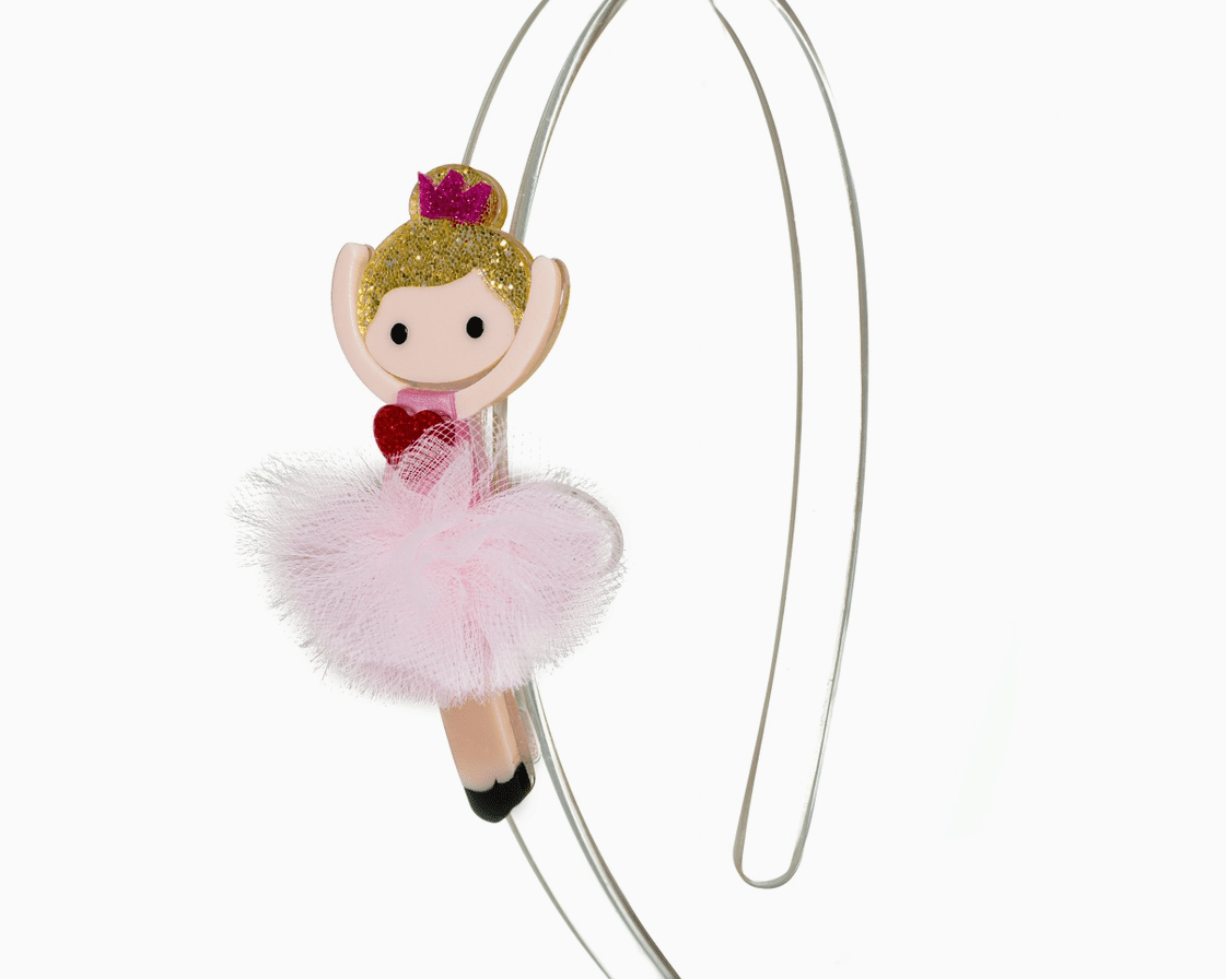 Lilies & Roses Ballerina Heart Headband - Pale Pink - hip-kid