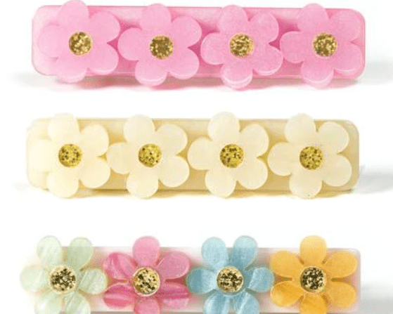 Lilies & Roses - Flowers Satin Hair Clip (Set of 3) - hip-kid