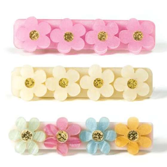 Lilies & Roses - Flowers Satin Hair Clip (Set of 3) - hip-kid