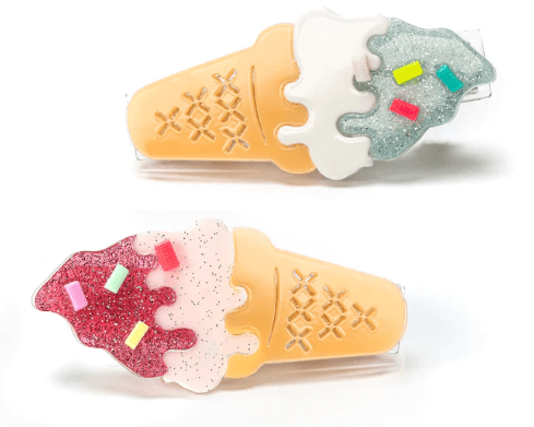 Lilies & Roses - Ice Cream Mint Pink Alligator Clip - hip-kid