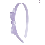 Lilies & Roses Thin Bow Satin Purple Headband - hip-kid