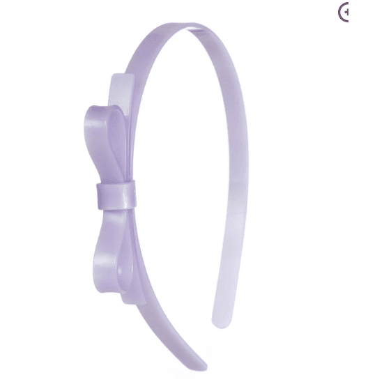 Lilies & Roses Thin Bow Satin Purple Headband - hip-kid
