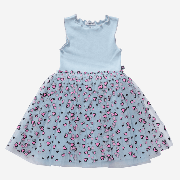 Petite Hailey Black Pink Tutu Dress - Sky Blue - hip-kid