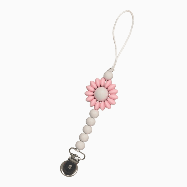 Three Hearts Petite Sunny Pacifier & Toy Clip - hip-kid