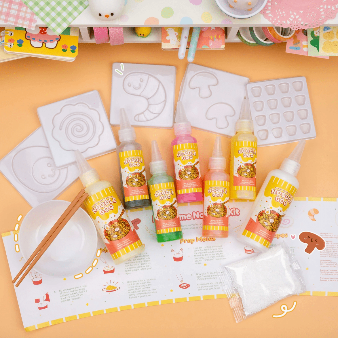 Kawaii Slime Company Instant Ramen Noodles Slime Science Kit - hip-kid