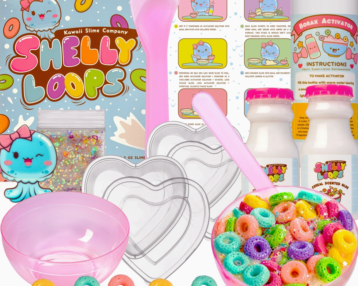 Kawaii Slime Company Shelly Loops Cereal DIY Kit - hip-kid
