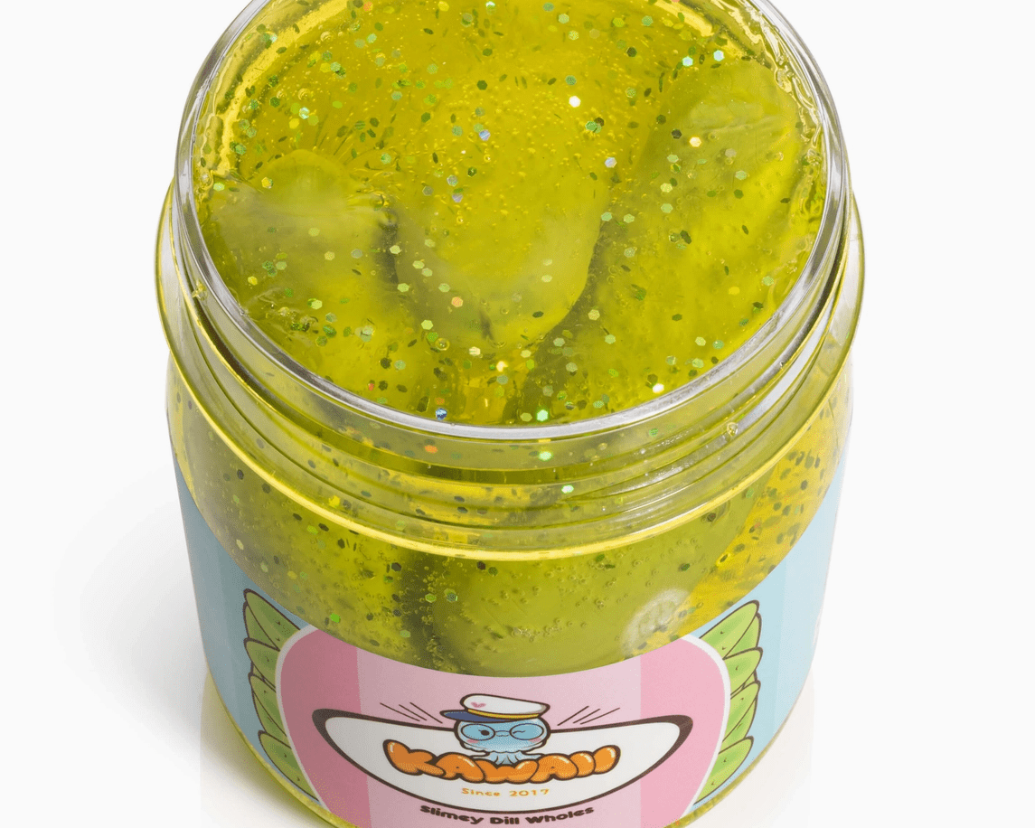 Kawaii Slime Company Shimmery Pickle Clear Slime - hip-kid