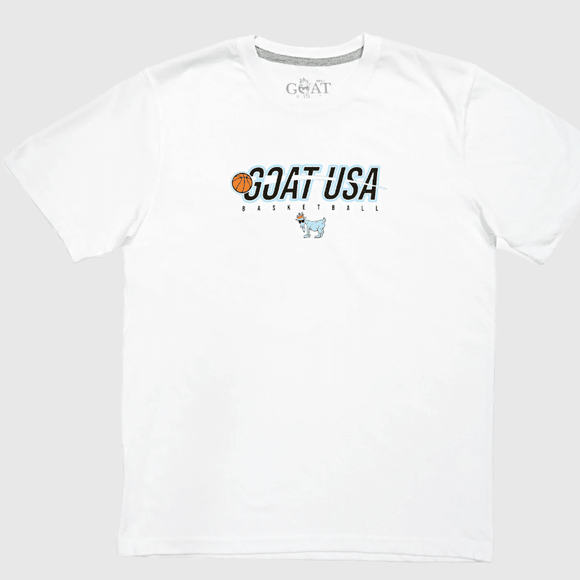 Goat USA Showtime Basketball T-Shirt - White - hip-kid