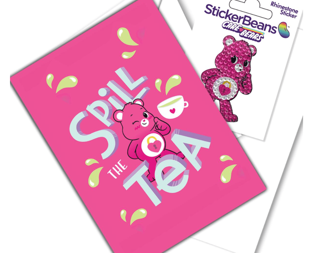 Sticker Beans - Spill the Tea Greeting Card w/ Sticker - hip-kid