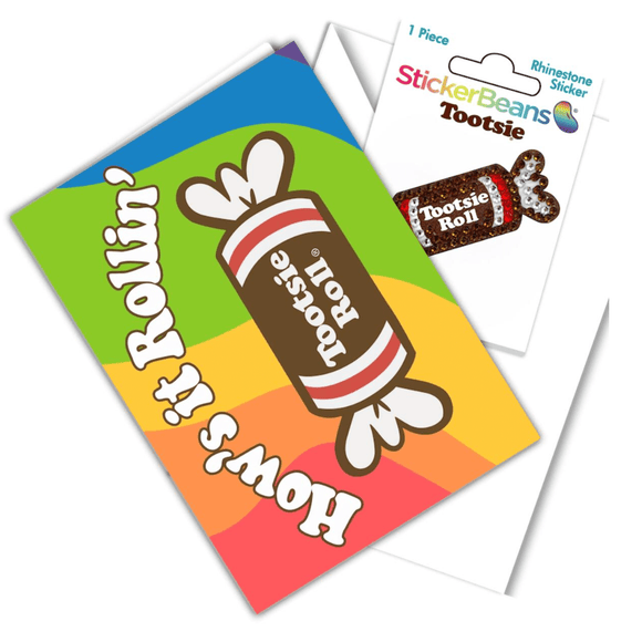 Sticker Beans - How's it Rollin Greeting Card w/ Sticker - hip-kid