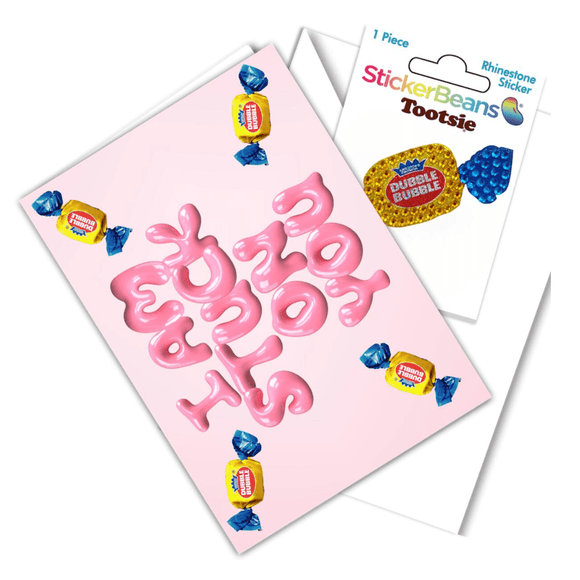 Sticker Beans - I'm Stuck on You Greeting Card w/ Sticker - hip-kid