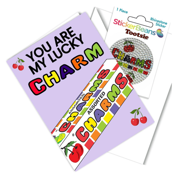 Sticker Beans - Lucky Charm Greeting Card w/ Sticker - hip-kid