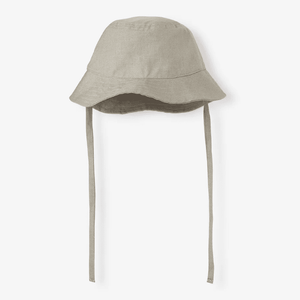 Elegant Baby Olive Green Linen Bucket Hat - hip-kid