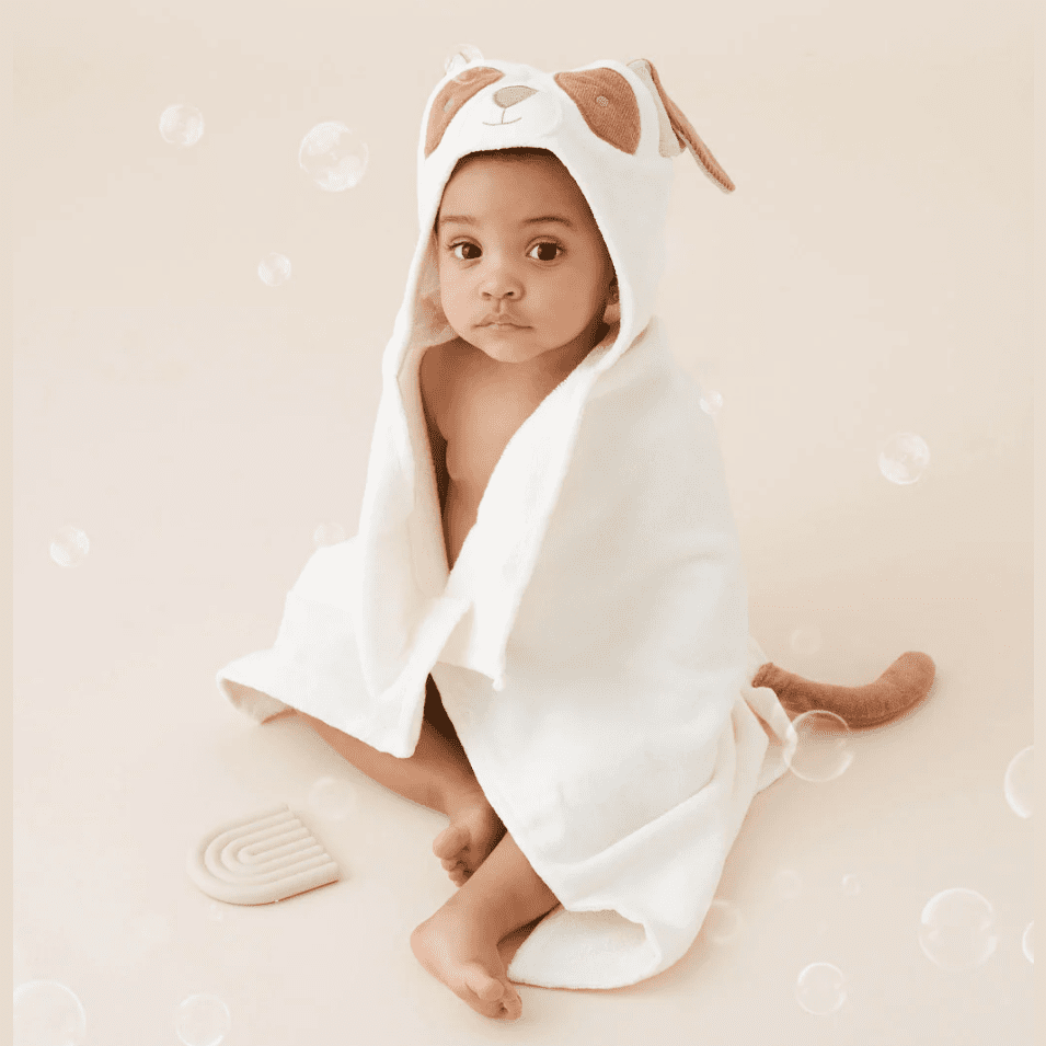 Elegant Baby Bath Wrap - Puppy - hip-kid