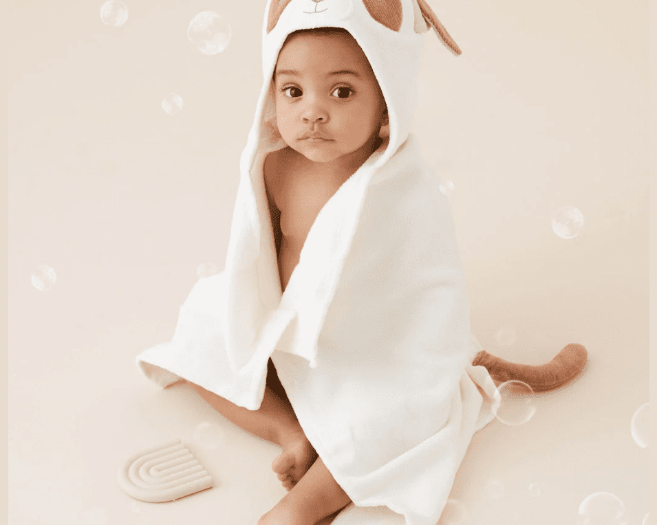 Elegant Baby Bath Wrap - Puppy - hip-kid