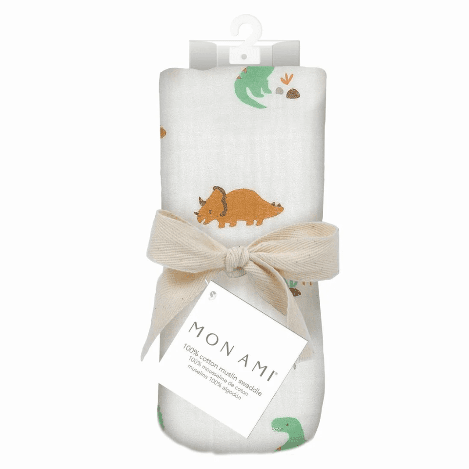 Mon Ami Jurrasique Muslin Swaddle Blanket - hip-kid