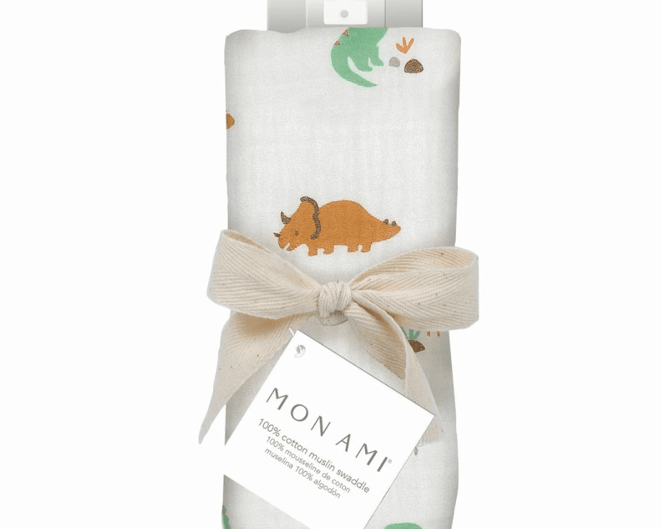 Mon Ami Jurrasique Muslin Swaddle Blanket - hip-kid