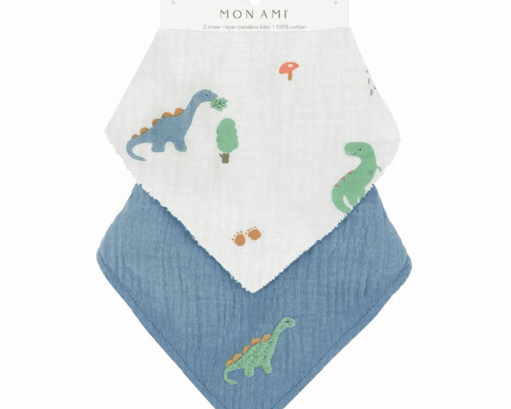 Mon Ami Jurassic 2PC Bib Set - hip-kid