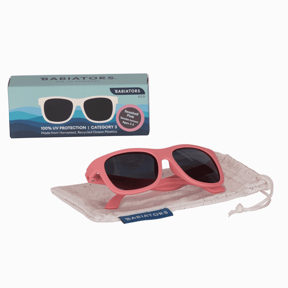 Babiators - Kids Eco Collection: Navigator Sunglasses in Seashell Pink
