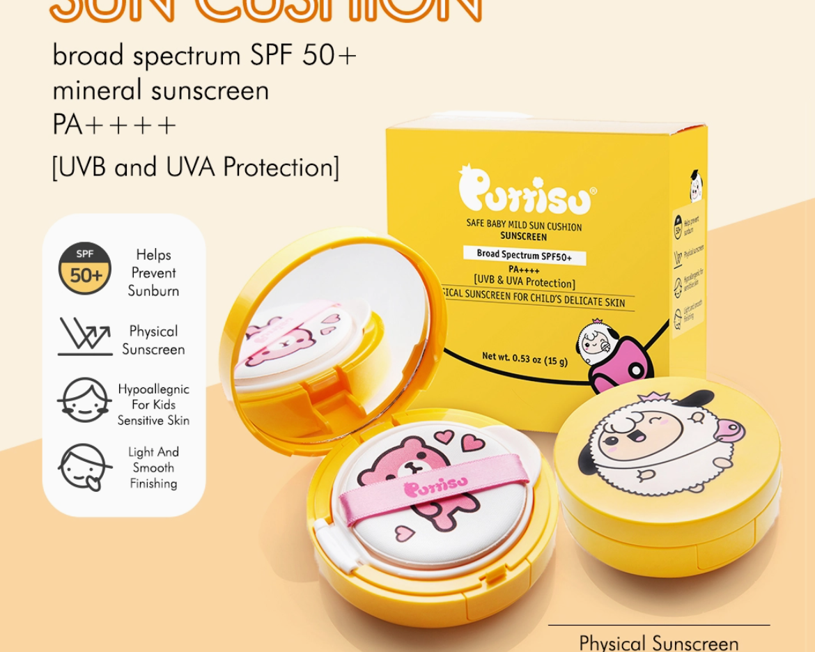 Pittisu Sun Cushion - Safe Baby Mild Sunscreen SPF 50 - hip-kid